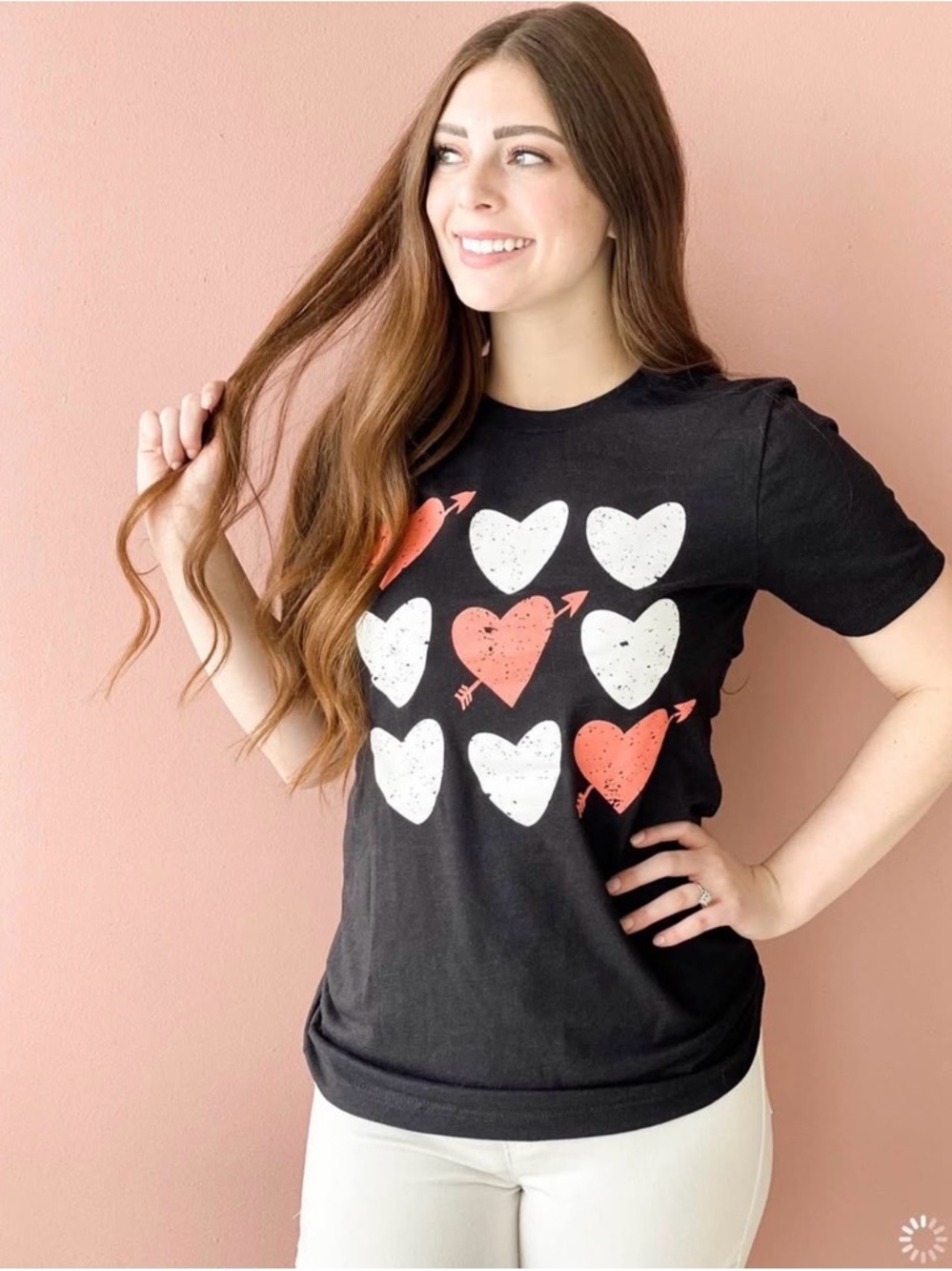 Black Heart Arrow Graphic Tee